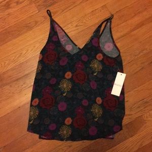 American apparel floral-printed tank top